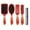 Red, variant on Abaima 5 Pieces Hair Brush Comb Set Detangling Paddle Brush Round Hair Tail Comb Wet Dry Brush for Women Men Hair Styling(Purple)