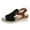 1Black, variant on Espadrilles Wedge Sandals for Women Peep Toe Breathable Cutout Buckle Ankle Strap Sandals
