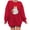 Red, variant on Womens Oversized Sweatshirts Vintage Halloween Ghost Bow Pumpkin Graphic Crew Neck Long Sleeve Pullover Streetwear Party Top Fall Winter Oversized Sweatshirts Black L