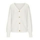 thumbnail image 4 of Suéteres de Otoño Para Mujer Suéter Ahuecado Casual Botones de Punto Sólidos Tops de Manga Larga Con Cuello en V Odeerbi ODB171400, 4 of 8