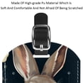 thumbnail image 4 of Square 2Pack PU Leather Rabbit Cruise Luggage Tag with Privacy Cover and Name ID Tag for Travel Handbags Backpacks Luggage Tags, 4 of 6