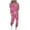 Hot Pink, variant on LINGLANG Fall Outfits For Women 2025 Dressy Casual Printed Round Neck Casual Loose Long Sleeve Top Pants Set Casual Sweatsuit Lounge Set Matching Sets