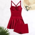 thumbnail image 6 of Gubotare One Piece Swimsuit Women Swim Dress Tummy Control Skirted Bathing Suit for Women Swimwear,Red M, 6 of 9