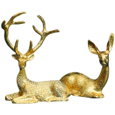 2 Pcs Christmas Decor Table Decorations Reindeer Centerpiece Living Room Candle Holder Home