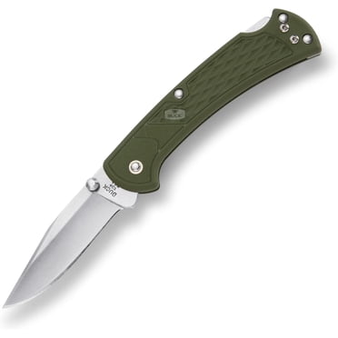 Buck Knives 112 Slim Select Folding EDC Knife, 3” Pocket Knife Blade, Green, 2.5 oz
