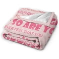 thumbnail image 3 of to My Wife Custom Name Blanket, Gifts for Wife Women from Husband, Personalized Throw Blankets for Couch Travel, Soft Present for Anniversary Wedding Birthday Valentines Christmas, 60"x50", 3 of 5