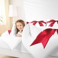 thumbnail image 4 of Feelyou Red Bowknot Ribbon Twin Comforter Sets, Cartoon Princess Bedding Set, 2pcs, 4 of 8
