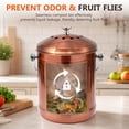 thumbnail image 6 of ENLOY Compost Bin, Stainless Steel 1.3 Gallon Indoor Compost Bucket for Kitchen Countertop with Carrying Handle, Easy to Clean(Matte Copper), 6 of 8