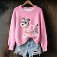 thumbnail image 2 of Trendfront Womens Sweatshirt Schnauzer Dog Awareness Ribbon Print Crew Neck Long Sleeve Casual Pullover Graphic Tops, 2 of 3