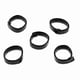 thumbnail image 5 of 5-Pack Leather Wristband Straps with Retainer Loops in Black, 20/22/24mm Size Variants, 5 of 5