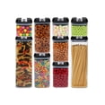 thumbnail image 1 of Contenedores Herméticos AGBOX Para Almacenar y Organizar alimentos, Con Tapa Negra. Set de 9 piezas., 1 of 7