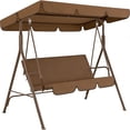 thumbnail image 4 of 600D Thicken Oxford Swing Seat Replacement Cover For Outdoor Patio Swing Porch Swing Cover Replacement Garden Rocking Chair Cushions Covers Swing Seat Replacement Brown 60*20*20 In, 4 of 9
