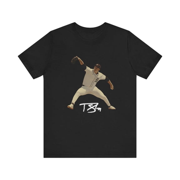 Tarik Skubal Autograph Vintage Style Tee, Baseball Apparel, Tigers Shirt, Detroit Apparel, Casual Wear, Streetwear, Vintage Style Tee