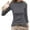Gray, variant on Long Sleeve Basic Tops for Women High Neck Slim Fitted T Shirts Solid Color Tight Tee Tops