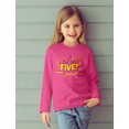 thumbnail image 4 of FIVE! Superhero Fifth Birthday - 5 Years Old Gift Idea Long sleeve kids T-Shirt X-Large Green, 4 of 6