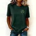 thumbnail image 2 of Posijego Womens St Patricks Day Shirts Clover Graphic T-Shirts Summer Casual Short Sleeve Pullover Tee Tops for Women, 2 of 5