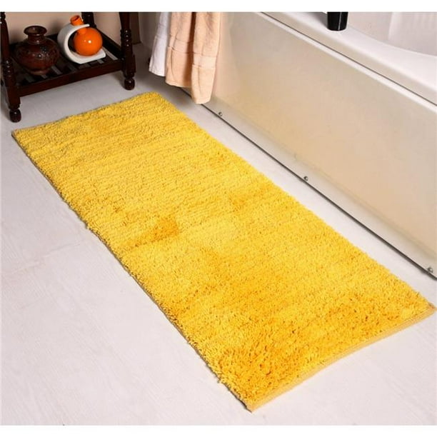 Affinity Linens MCSRG24X60YEL Micro Shag Soft Bath Rug, Yellow 24 x