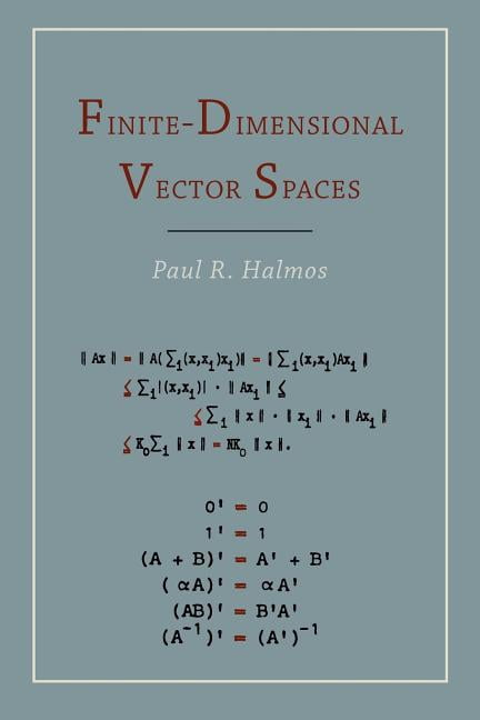 Finite Dimensional Vector Spaces Paperback Walmart Com Walmart Com