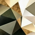 thumbnail image 2 of Saunders, Alonzo 26x26 White Modern Wood Framed Museum Art Print Titled - Gold Polygon Wall I, 2 of 4