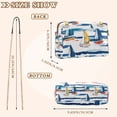 thumbnail image 4 of FORMRS Women Crossbody Purse with Chain Strap Vegan Leather Shoulder Handbag, Dark Blue Hand Drawn Sailboats, 4 of 7
