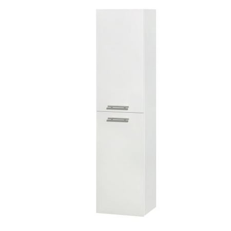 Amare Wall - Wyndham Collection Amare Wall-Mounted Bathroom Storage Cabinet in Glossy White (Two-Door)
