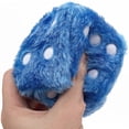 thumbnail image 4 of 1 Pair Home office Car Truck Rear View Mirror Soft Plush Fuzzy Hanging Dices,car mirror hanging accessories,Fuzzy Plush Dice With Dots For Car Decoration White, 4 of 6