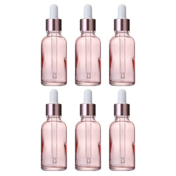 6Pcs Practical Essence Liquid Dropper Bottles Glass Dropper Bottles for Travel