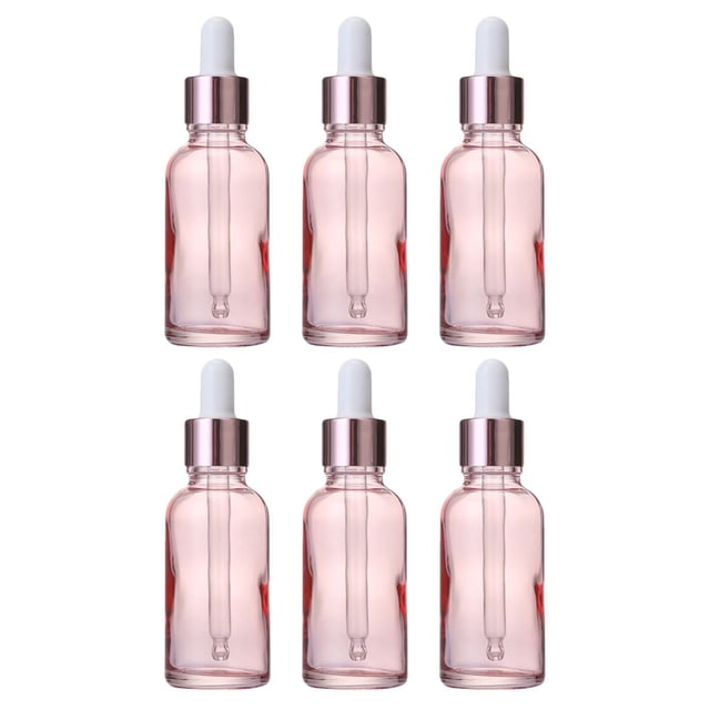 6Pcs Practical Essence Liquid Dropper Bottles Glass Dropper Bottles for Travel