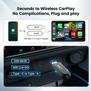 CarlinKit MiNi SE - Wireless Apple CarPlay Adapter for Cars with Wired CarPlay USB/Type-C Dongle Plug and Play Receiver 10s Fast Connection