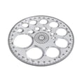 thumbnail image 4 of Plantilla circular, transportador redondo de 360 ​​grados, 16 tamaños, multifuncional, herramienta de medición, suministros de dibujo técnico., 4 of 9