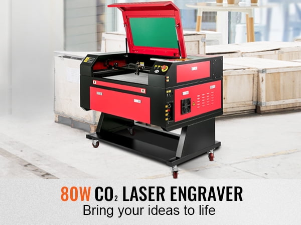 SHENGJINSH 80W CO2 Laser Engraver, 19.7 IPS Laser Cutter Machine, Compatible with LaserDRW, CorelDRAW, AutoCAD, Windows, USB Drives for Wood Acrylic Fabric More