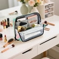 thumbnail image 7 of Standing Pencil Case with Base Large Capacity Stationery Pouch Pen Bag with Zipper for Women Men Pastel Green and Peach Bows, 7 of 7