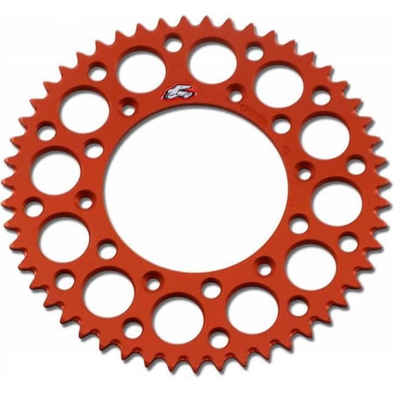 Renthal 224U-520-51GPOR Ultralight Rear Sprocket - Orange - 51T