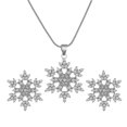 thumbnail image 1 of Shisuyan Jewelry Set Silver Rhinestone 1Set 0.8x0.8in, 1 of 8