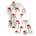 thumbnail image 3 of Weebloom Boys Christmas Sleepwear Children Shirt Pant Matching Casual With Pockets Xmas Pajama Loungewear Pjs White 12-13 Years, 3 of 4