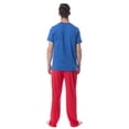 thumbnail image 2 of Intimo Men's 2 Piece Pajama Set Cotton/Poly Blend Jersey Knit Lounge Pants With Soft T-Shirt Top, 2 of 4