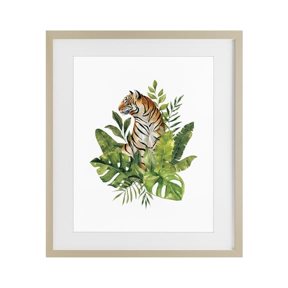 Stupell Industries Bohemian Exotic Jungle Tiger Birch Framed Print Under Glass, 17 x 21, by Bethany Sandoval
