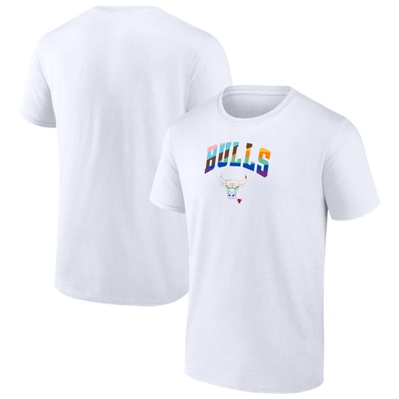 Men's White Chicago Bulls Pride T-Shirt