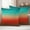 Red Teal Green, variant on Teal Burnt Orange Ombre Outdoor Waterproof Throw Pillow Covers 16x16 Set of 2, Contemporary Gradient Abstract Art Pillowcases Cushion Pillowcase for Couch Sofa Patio Outside Pillow Protector