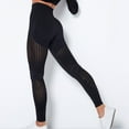thumbnail image 5 of SWSMCLT Women's Seamless Leggings Butt Lift Yoga Pant Fitness Active Sports Gym Tights Stretch Tights Tummy Control Skinny Outdoor Quick-dry High Waisted Black Large, 5 of 5