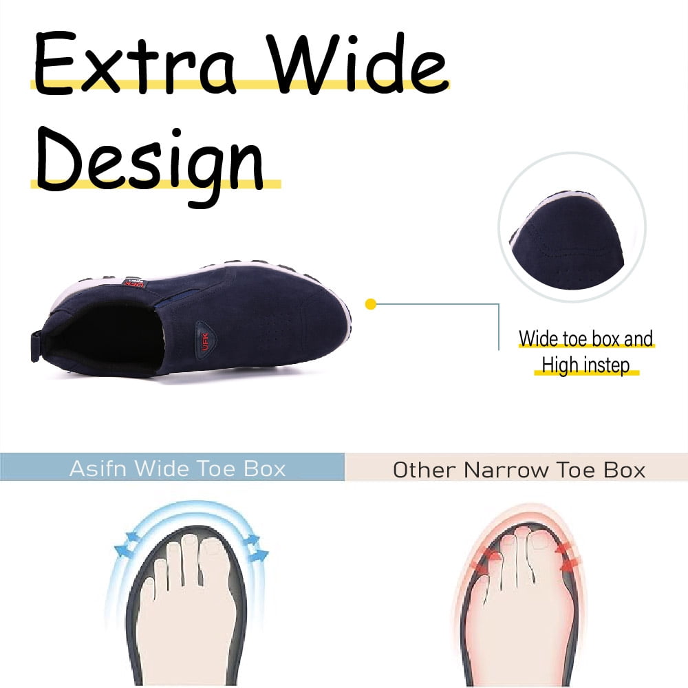 Mens Hiking Mountaineering Shoes Outdoor Breathable Trekking Sneakers Lightweight Comfortable Non-slip Casual Shoes Blue 7 US