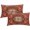 A-aztec-red, variant on Orange Yellow Aztec Vintage Bohemian Lumbar Pillow Covers 12X20 Inch Muted Boho Flower Rug Print Oriental Carpet Pillow Cases Set of 2 Antique Rustic Farmhouse Throw Pillows For Cushion Couch Outdoor