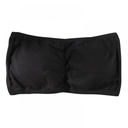 

Women s Strapless Hook-and-eye Back Closure Padded Bandeau Tube Top Bra Wrapped Chest Underwear