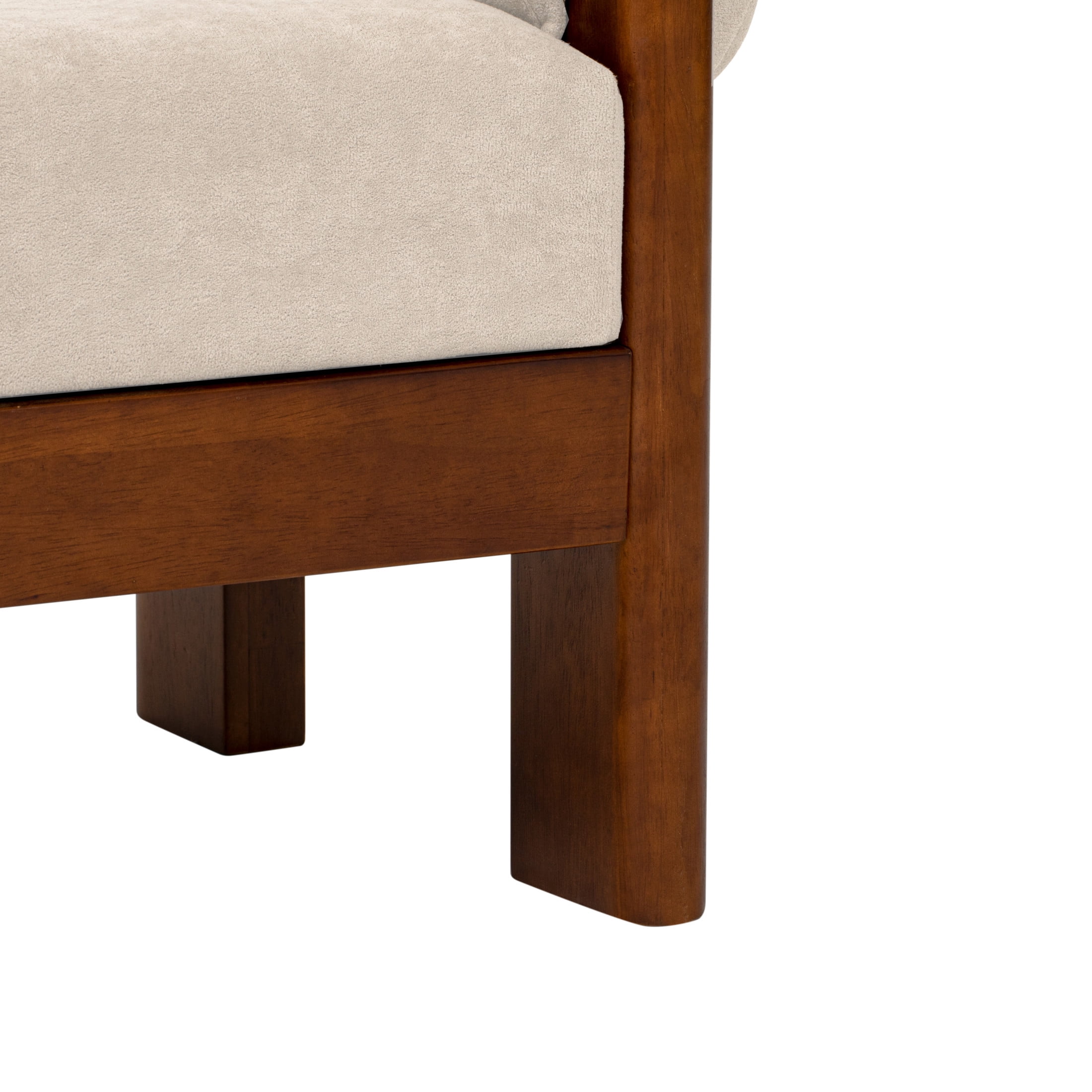 Christopher Knight Home 63" Upholstered Accent Ottoman, Solid Wood Frame End of Bed Bench, Beige