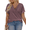 Jujube Red, variant on Plus Size T Shirts WomenCasual Tees Summer Short Sleeve V Neck Tunics Tops Jujube Red XL