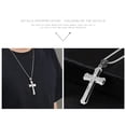 thumbnail image 4 of Colgante OLEVS con forma de cruz de plata y diamante para mujer/hombre, 4 of 7