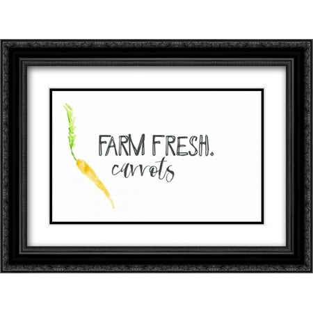 - Farm Fresh Carrots II 2x Matted 24x18 Black Ornate Framed Art Print by Wingard, Pamela J.