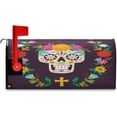 thumbnail image 4 of Mexican Skull Magnetic Mailbox Cover MailWraps Garden Yard Home Decor for Outside Standard Size-18"x 20.7", 4 of 6