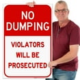 thumbnail image 2 of No Dumping Violators Prosecuted Sign, 24x36 Corrugated Plastic, 2 of 7