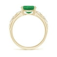 thumbnail image 2 of ANGARA Natural Oval 1.5 ct Emerald Vintage Style Ring with Diamond Accents in 14K Yellow Gold for Women (Size-9x7mm) | May Birthstone, Anniversary, Jewelry Gift for Women | Natural Emerald Ring, 2 of 9